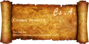 Csoma Arnold névjegykártya